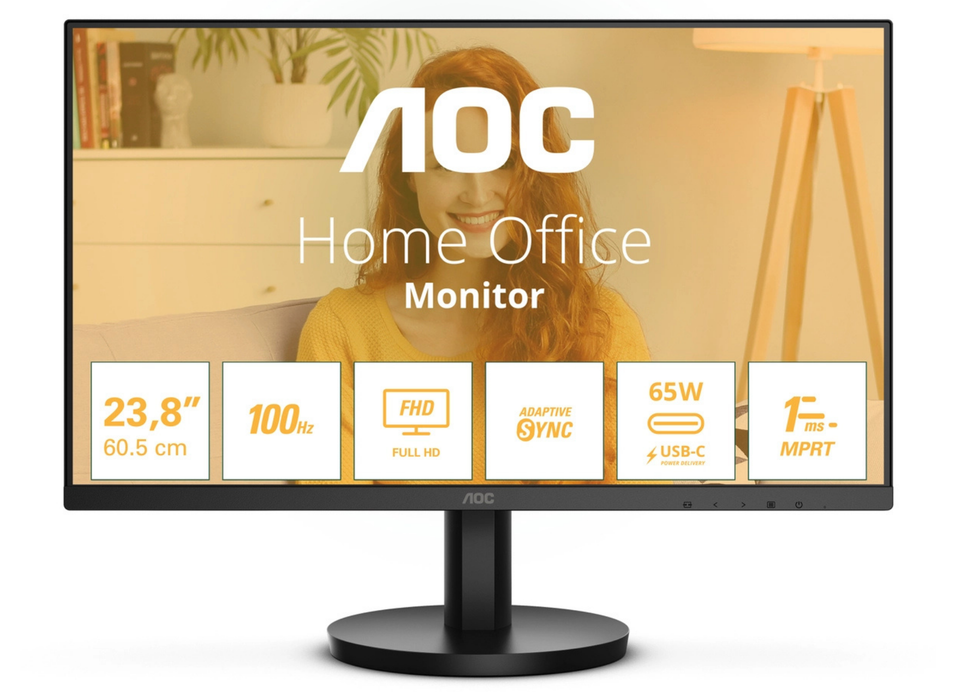 AOC 24B3CA2 23.8" 100Hz 1ms Full HD Desktop Monitor Desktop Monitor AOC