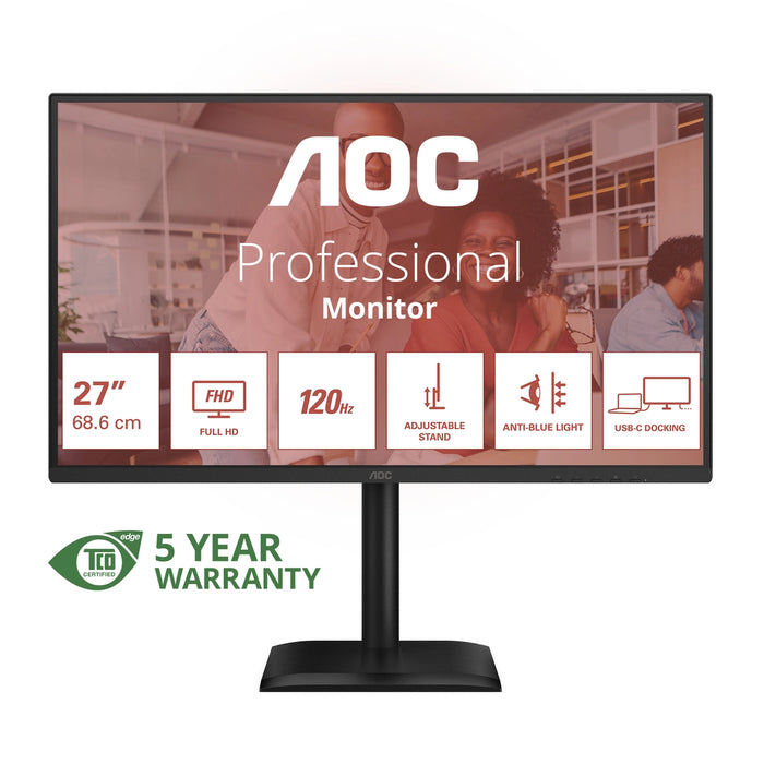 AOC 27E4CV 27" 120Hz 4ms Full HD Desktop Monitor Desktop Monitor AOC
