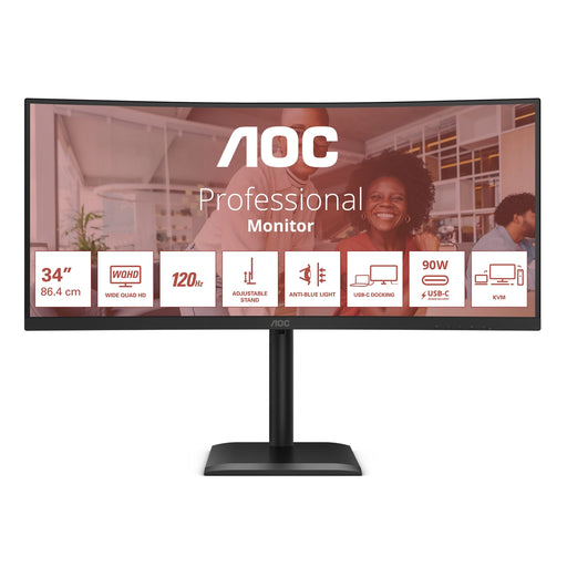 AOC CU34E4CV 34" 120Hz 4ms UWQHD Desktop Monitor Desktop Monitor AOC