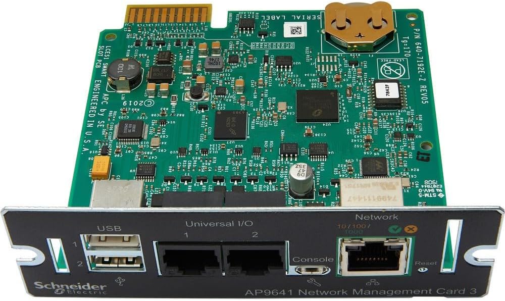 APC AP9641 UPS Network Management Card 3 with Environmental Monitoring UPS Network Management Card APC