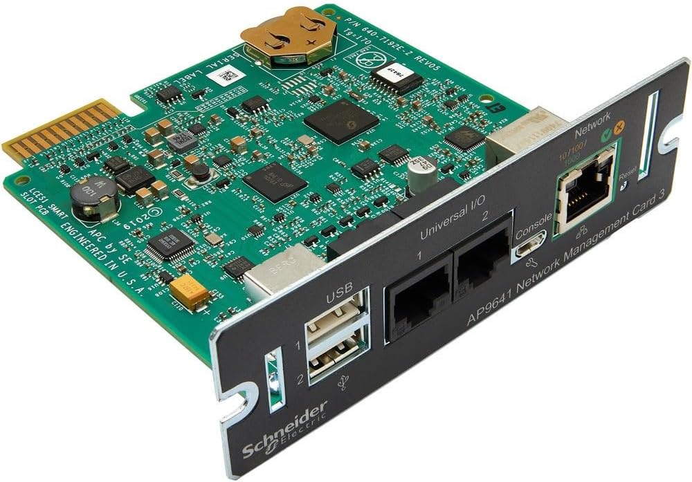 APC AP9641 UPS Network Management Card 3 with Environmental Monitoring UPS Network Management Card APC