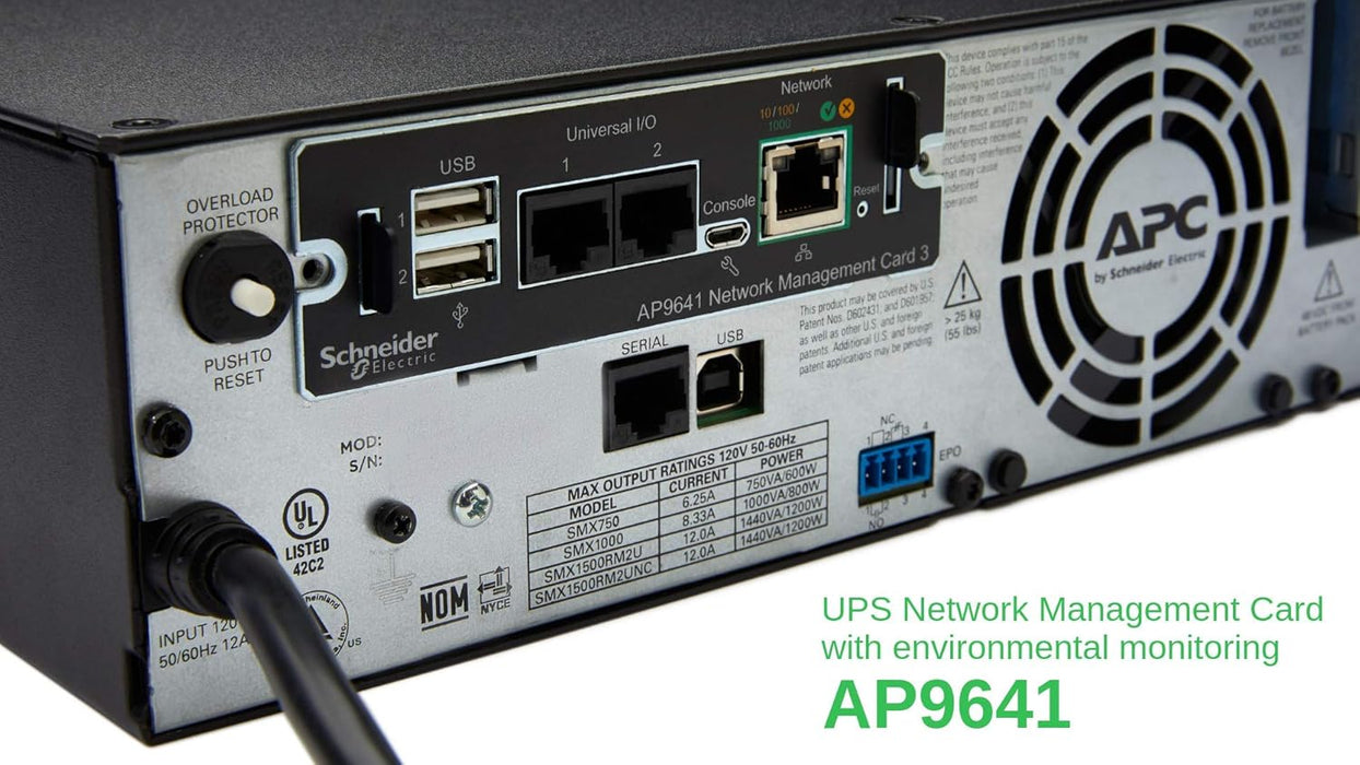 APC AP9641 UPS Network Management Card 3 with Environmental Monitoring UPS Network Management Card APC