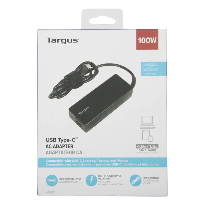 Targus 100W USB Type-C Charger | APA108EU Power Adapter Targus