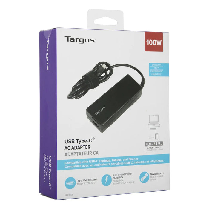Targus 100W USB Type-C Charger | APA108EU Power Adapter Targus