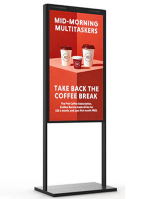Moove ASLUDS49B – 49" Double-Sided Ultra High Brightness Digital Display | 3500 cd/m² Floor Standing Signage Store-Front Display ScreenMoove