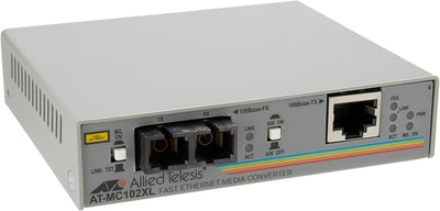 Allied Telesis 100TX to 100FX (SC) Standalone Media Converter | AT-MC102XL-20 Network Media Converter Allied Telesis