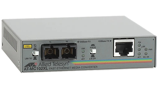Allied Telesis 100TX to 100FX (SC) Standalone Media Converter | AT-MC102XL-60 Network Media Converter Allied Telesis