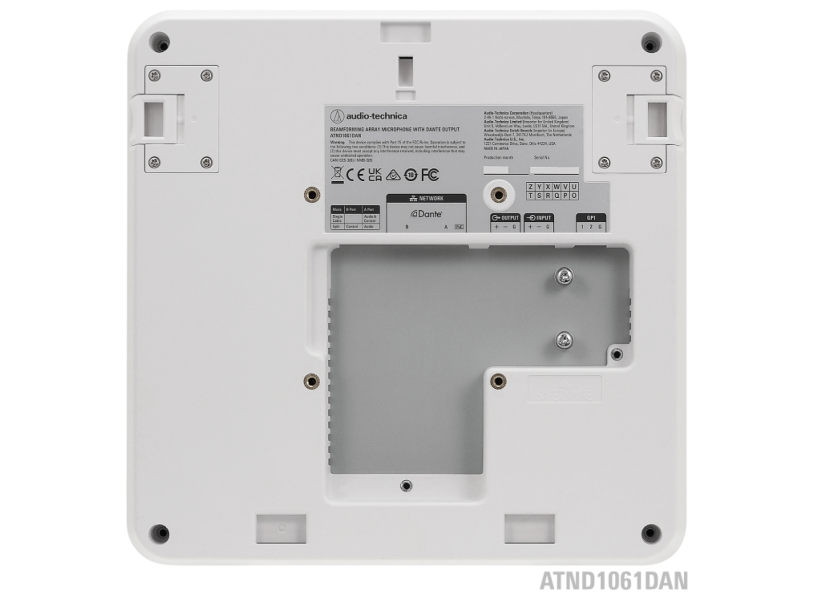 Audio-Technica Beamforming Ceiling Array Microphone | ATND1061DAN Microphone Audio-Technica
