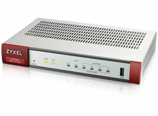 ZYXEL ZYWALL Network Security/Firewall Appliance - 1 Year Security GOLD Pack - 5 Port - 1000Base-X - Gigabit Ethernet | ATP100-EU0112F Zyxel Network Hardware Firewalls Zyxel