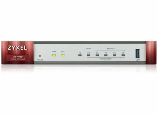 ZYXEL ZYWALL Network Security/Firewall Appliance - 1 Year Security GOLD Pack - 5 Port - 1000Base-X - Gigabit Ethernet | ATP100-EU0112F Zyxel Network Hardware Firewalls Zyxel