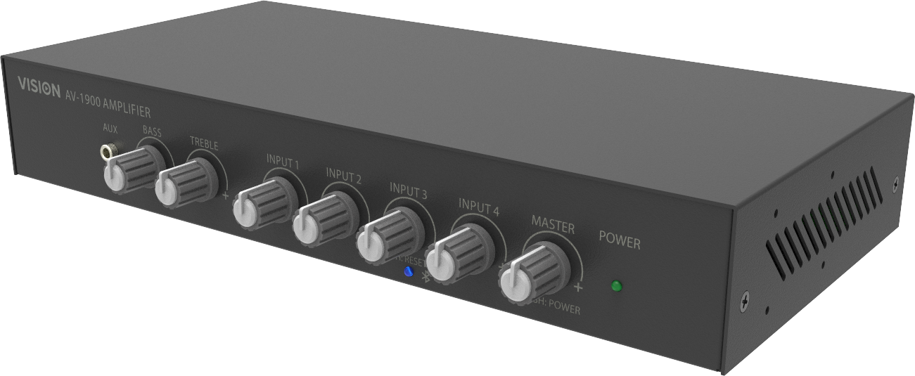 Vision AV-1900 2x50W RMS Mixer Amplifier Audio Amplifier Vision