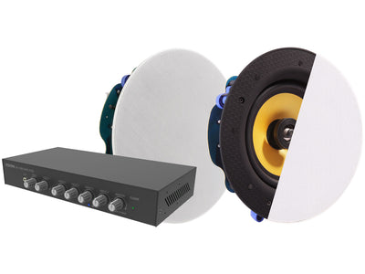 Vision AV-1900 50W Amplifier and Pair of CS-1900 Ceiling Speakers Kit Vision Speaker Vision
