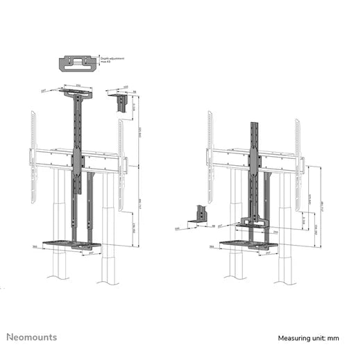 NeoMounts AV1-875BL Videobar & Multimedia Kit Mounting Kit NeoMounts