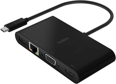 Belkin USB-C Multimedia + Charge Adapter 100W | AVC004BTBK USB Hub & Docking Station Belkin