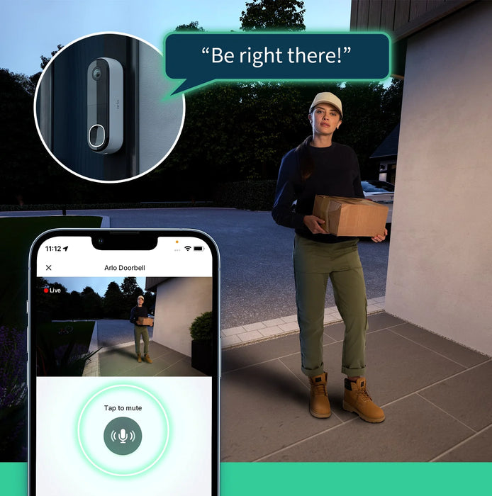Arlo 2K Wireless Video Doorbell | AVD4001-100EUS Doorbell Kits Arlo