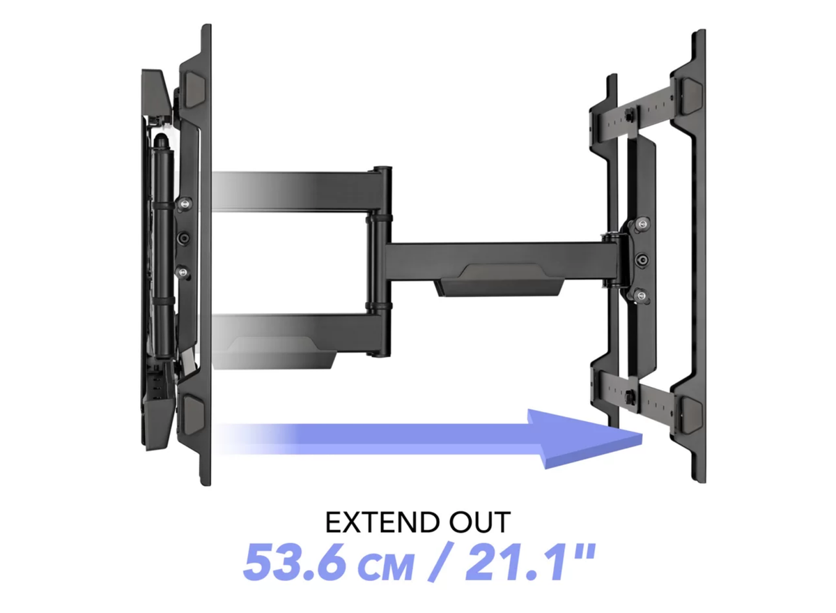 Moove OHL665 Full Motion TV Wall Mount for 37–80" Screens – 50kg, Tilt & Swivel Wall Mount Bracket ScreenMoove