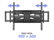 Moove PHL965 Heavy Duty Full Motion TV Wall Mount for 60–100" Screens – 90kg, Tilt & Swivel Wall Mount Bracket ScreenMoove