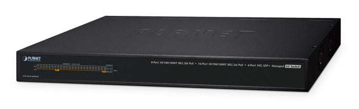 Planet AVS-4210-24HP4X 24-Port PoE Managed AV Switch 8xPoE++ 16xPoE+ 4x10G SFP+ Network Switch Planet