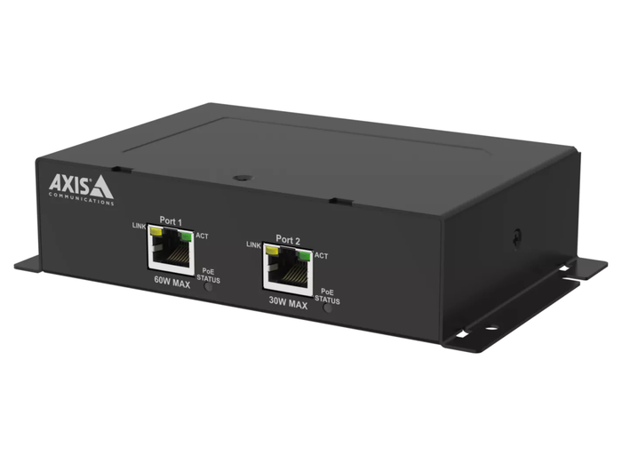 Axis TU8010 2-Port PoE Network Extender for IP Devices | 02726-001 POE Adapters Axis