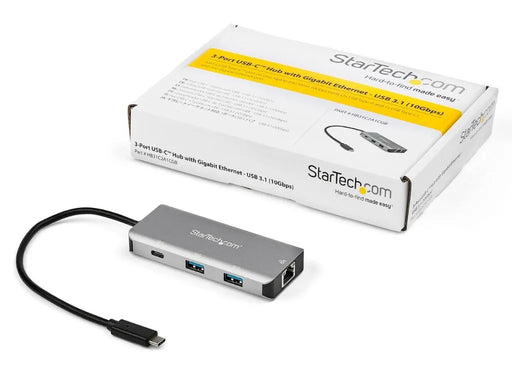 StarTech HB31C2A1CGB Interface Hub USB 3.2 Gen 2 (3.1 Gen 2) Type-C 10000 Mbit/s Black, Grey