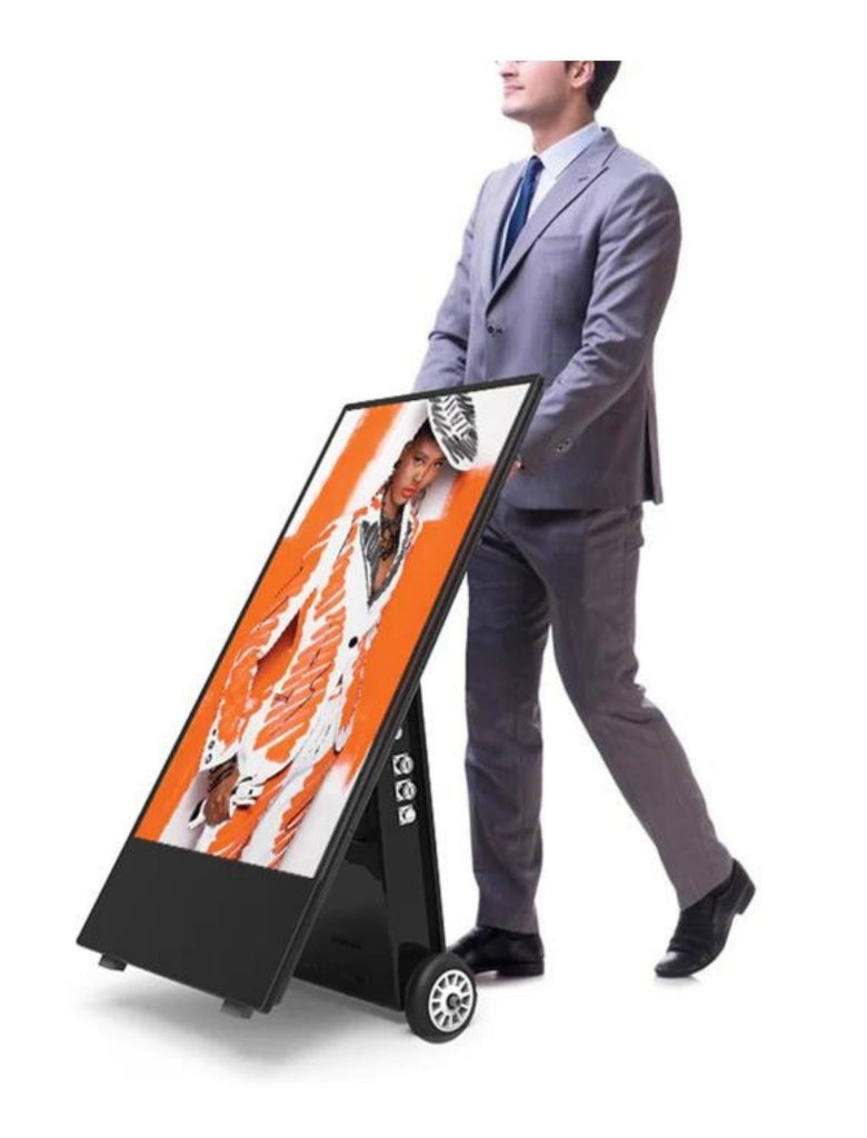 Moove 43" Portable Outdoor Digital Android Battery A-Boards Freestanding Digital Signage Display ScreenMoove
