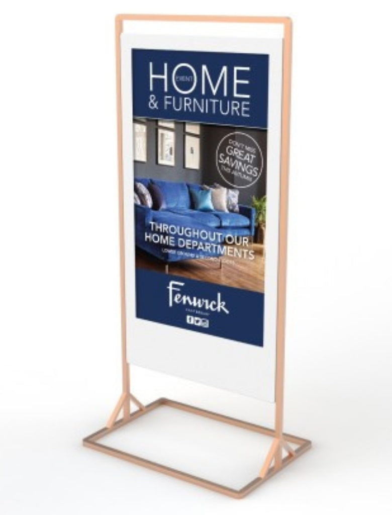 Moove 43" Superslim Freestanding Double-Sided Digital Poster Freestanding Digital Signage Display ScreenMoove