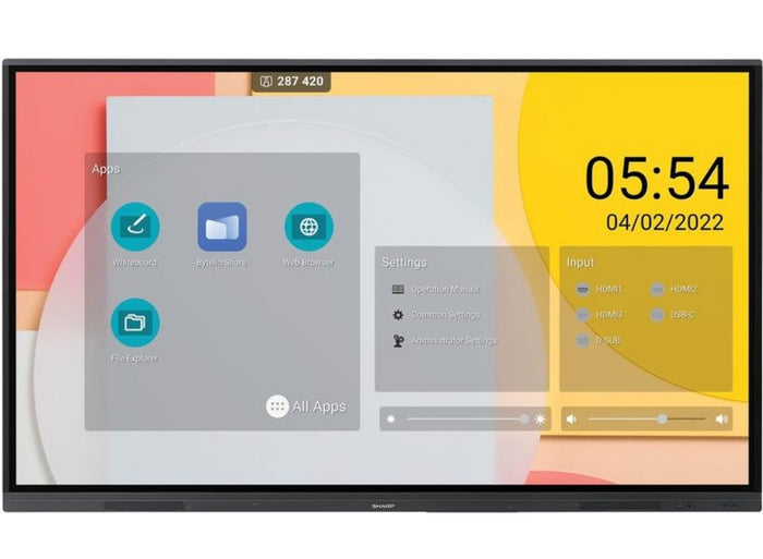 Sharp PN-L862B/60005559 86” 4K Smart Touch Display Interactive Touchscreen Display Sharp