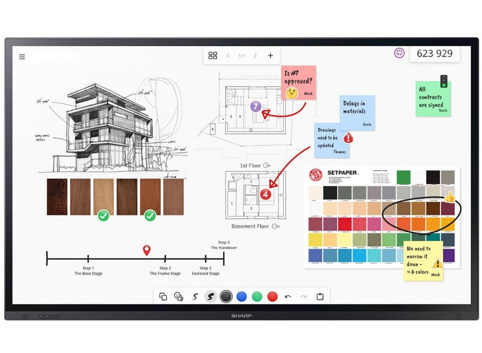 Sharp PN-LA862/60005935 86” 4K UHD Smart InGlass™ Touch Display Interactive Touchscreen Display Sharp