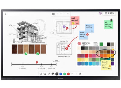 Sharp PN-LA862/60005935 86” 4K UHD Smart InGlass™ Touch Display Sharp Interactive Display Sharp