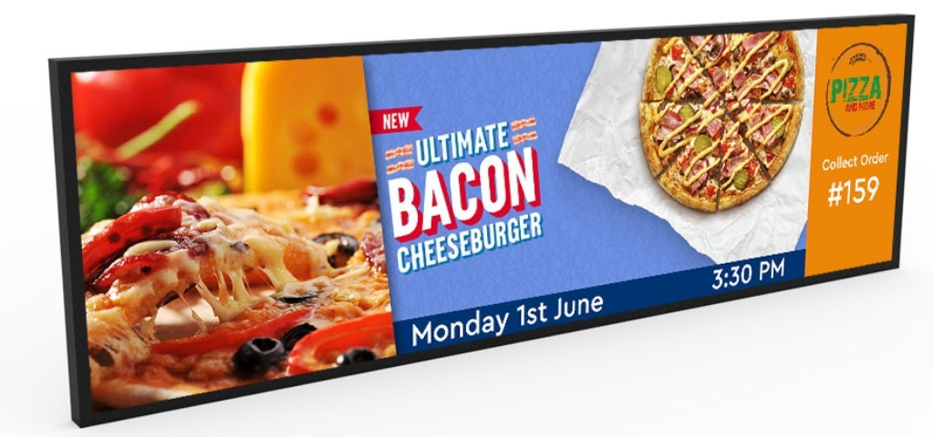 Moove SMB28HD8-B – 28" Ultra-Wide Stretched Bar Display | 700cd/m² Digital Signage Display ScreenMoove