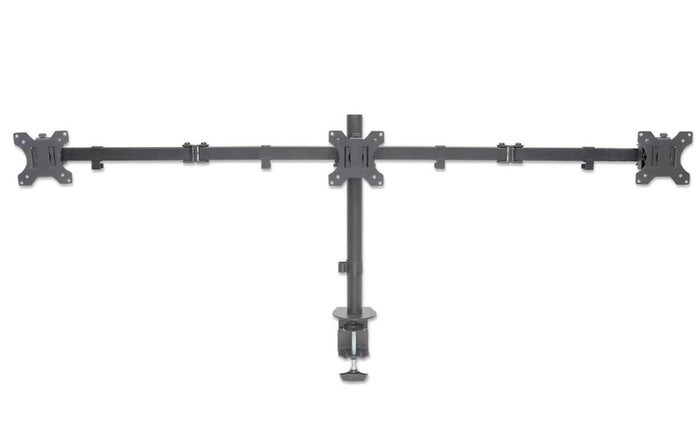 Manhattan 13" - 27" Triple LCD Monitor Mount with Double-Link Swing Arms | 461658 Monitor Arm Desk Mount Manhattan
