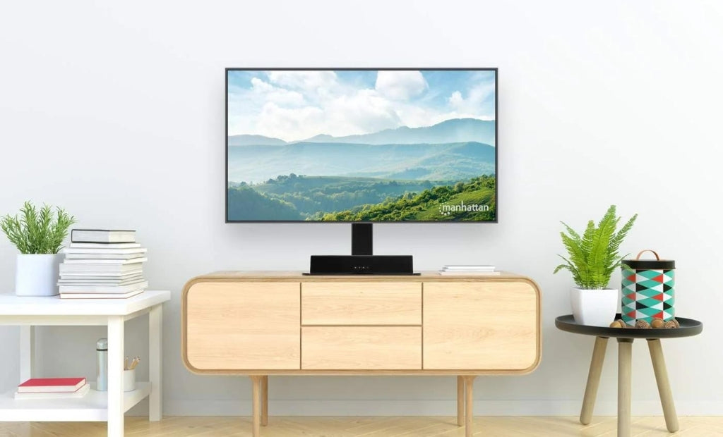 Manhattan 15" - 32" Height Adjustable Gas Spring Single Monitor Desktop Stand | 461894 Monitor Arm Desk Mount Manhattan