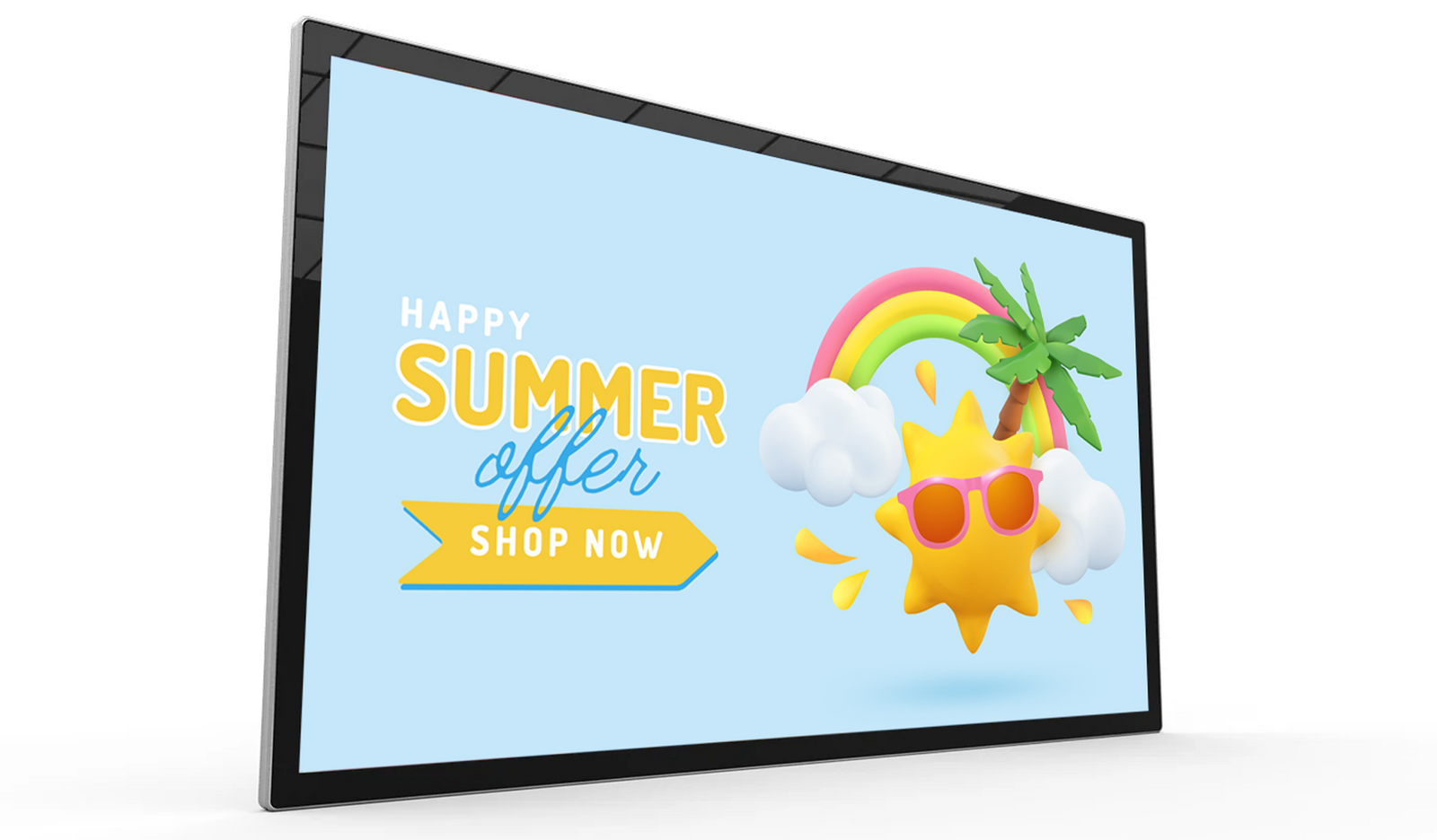 Android Advertising Screen | Built-in Media Player Digital Signage Display ScreenMoove 32" inch Plug and Play USB (Free) Landscape