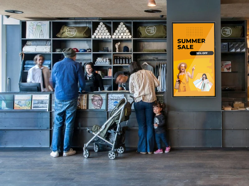 Android Advertising Screen | Built-in Media Player Digital Signage Display ScreenMoove