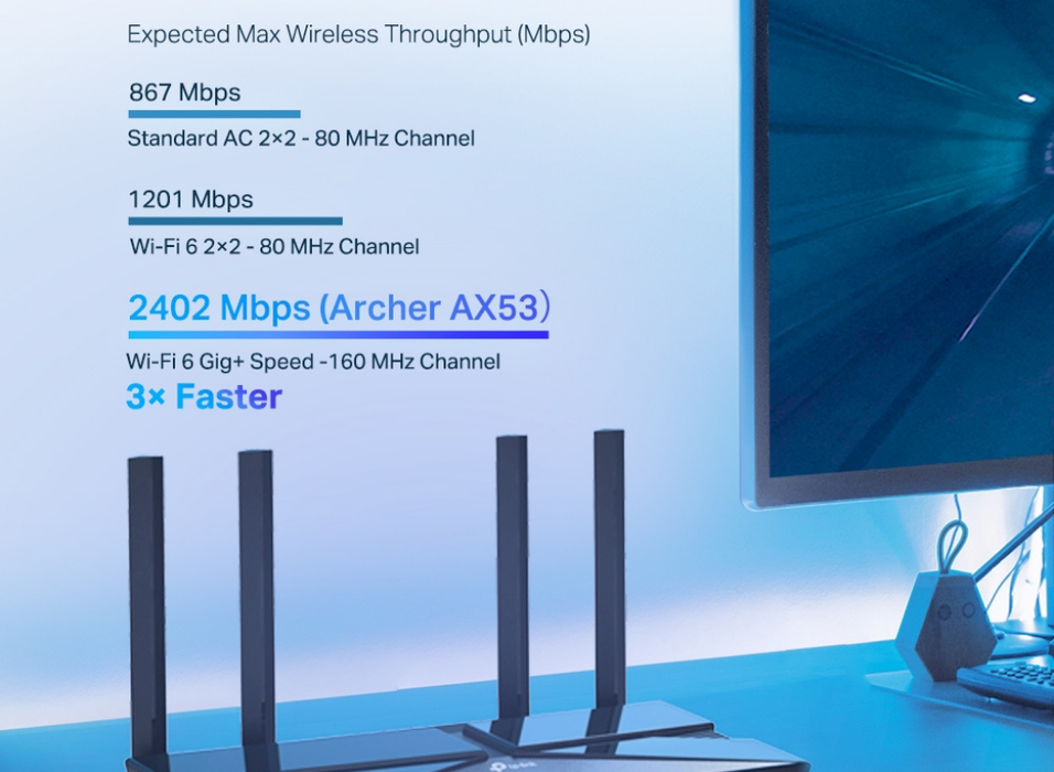 TP-Link Wireless Router Gigabit Ethernet Dual-Band (2.4 Ghz / 5 Ghz) 5G Black | ARCHER AX53 TP-Link Wireless Router TP-Link