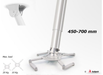 Audipack QFIX-0700TG (45-70cm) Universal Telescopic Projector Mount For Up To 20Kg Projectors - White Audipack Projector Mount Audipack