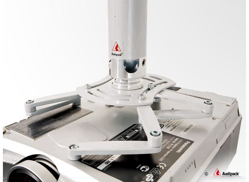 Audipack QFIX-0700TG (45-70cm) Universal Telescopic Projector Mount For Up To 20Kg Projectors - White Audipack Projector Mount Audipack