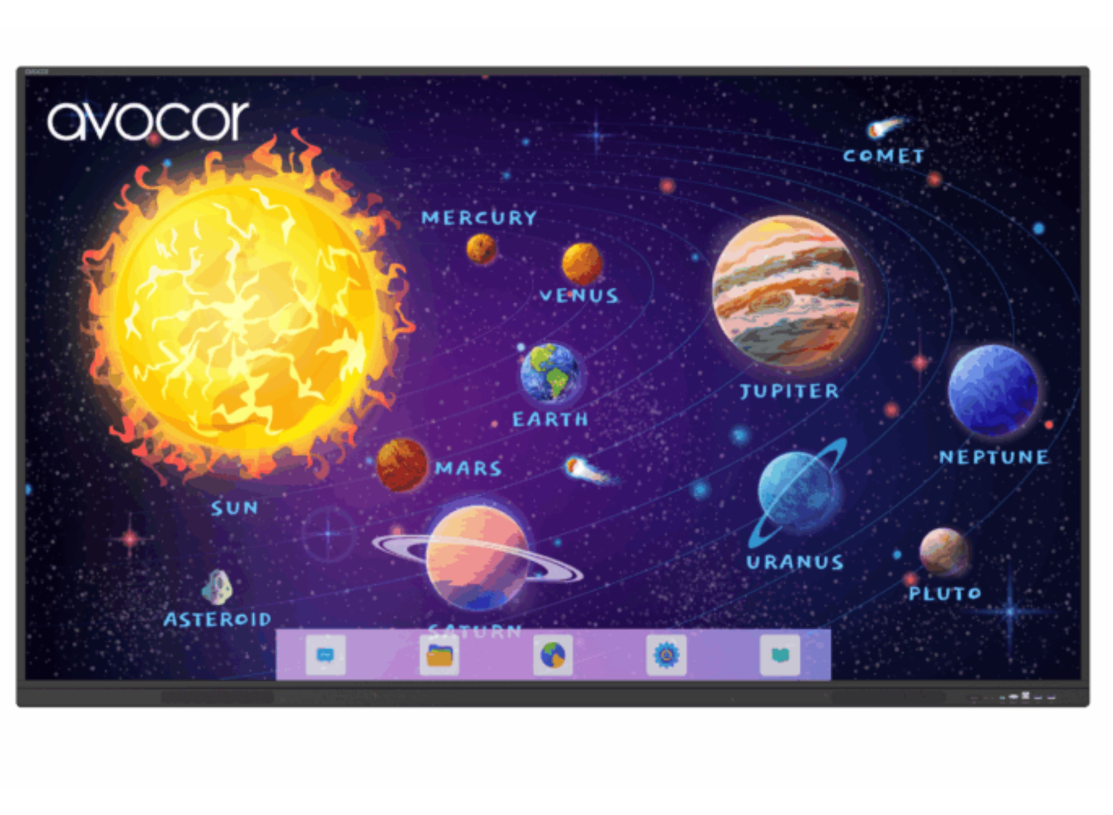 Avocor AVS-8610E S-Series 86" 4K Ultra HD 40pt Android 13 Interactive Touchscreen Interactive Touchscreen Display Avocor