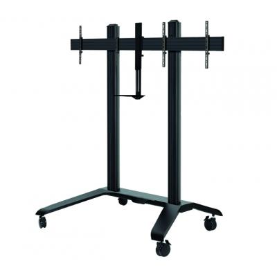 B-Tech 56" - 65" Universal Twin Screen VC Trolley For Two Screens | BT8516/B Mobile Trolley B-Tech