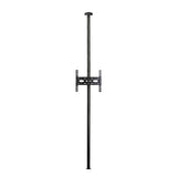 B-Tech 40" - 75" Wall to Floor Display Bracket with 3m Black Pole | BT3MFWLF40-65/B