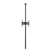 B-Tech 40" - 75" Wall to Floor Display Bracket with 3m Black Pole | BT3MFWLF40-65/B Wall Mount Bracket B-Tech