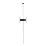 B-Tech 40" - 75" Wall to Floor Display Bracket with 3m Chrome Pole | BT3MFWLF40-65/C