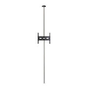 B-Tech 40" - 75" Wall to Floor Display Bracket with 3m Chrome Pole | BT3MFWLF40-65/C Wall Mount Bracket B-Tech