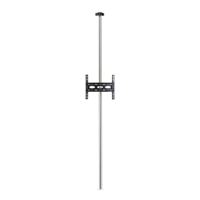 B-Tech 40" - 75" Wall to Floor Display Bracket with 3m Chrome Pole | BT3MFWLF40-65/C Wall Mount Bracket B-Tech