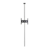 B-Tech 40" - 75" Wall to Floor Display Bracket with 3m Chrome Pole | BT3MFWLF40-65/C