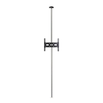 B-Tech 40" - 75" Wall to Floor Display Bracket with 3m Chrome Pole | BT3MFWLF40-65/C B-Tech Wall Mount B-Tech