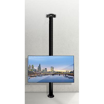 B-Tech 40" - 75" Wall to Floor Display Bracket with 3m Chrome Pole | BT3MFWLF40-65/C Wall Mount Bracket B-Tech