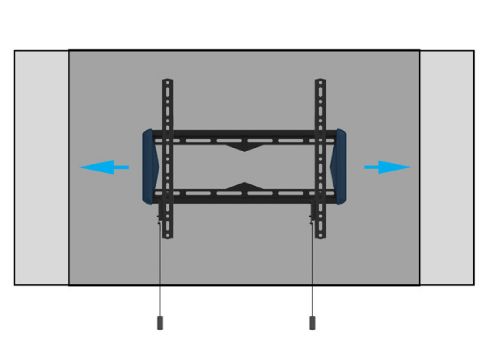 B-Tech BT5441/B Elements Fixed 400 Flat Screen Wall Mount Up to 65" Screens Wall Mount Bracket B-Tech