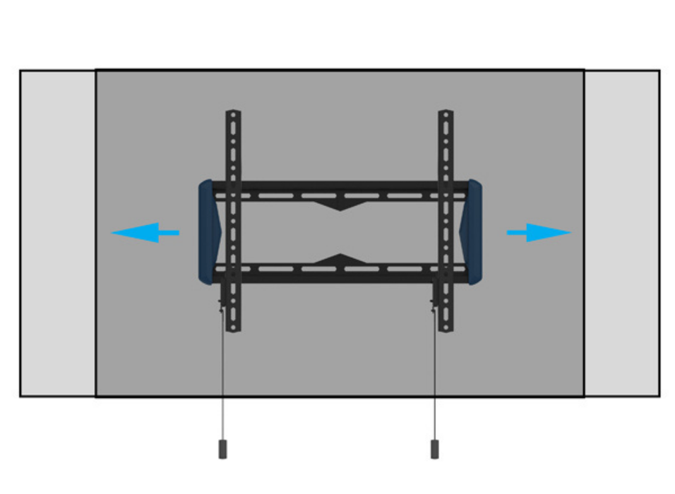 B-Tech BT5441/B Elements Fixed 400 Flat Screen Wall Mount Up to 65" Screens Wall Mount Bracket B-Tech