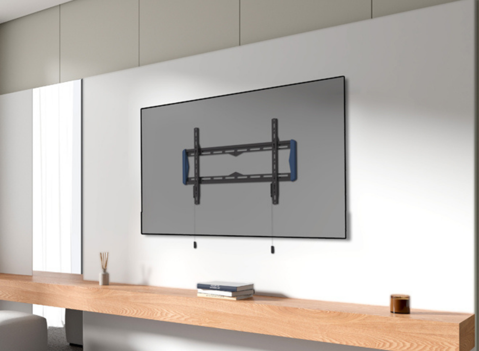 B-Tech BT5442/B Elements Fixed 600 Flat Screen Wall Mount For Up to 80" Screens Wall Mount Bracket B-Tech